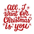 Christmas quote. Hand lettering Royalty Free Stock Photo
