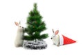 Christmas rabbit Royalty Free Stock Photo
