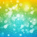 CHRISTMAS. Rainbow illustration. vector background yellow green blue