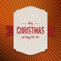 Christmas realistic big Banner with red Ribbon