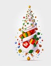 christmas realistic highly details clean christmas tree Royalty Free Stock Photo