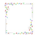 Christmas rectangular frame of Christmas garland, frame of Christmas colored lights garland