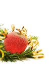 Christmas red apple decoration Royalty Free Stock Photo