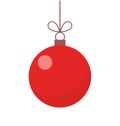 Christmas red ball ornament