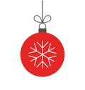 Christmas red ball ornament Royalty Free Stock Photo