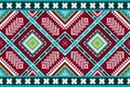 Christmas red blue weave ethnic geometric oriental seamless traditional pattern. design for background, carpet, wallpaper backdrop