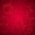 Christmas red bokeh effect abstract background. Blurred backdrop with glowing defocused lights. Easy to edit template for your