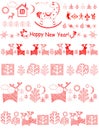 Christmas red borders Royalty Free Stock Photo