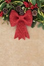 Christmas Red Bow Decoration Royalty Free Stock Photo