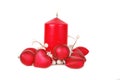 Christmas red candle Royalty Free Stock Photo