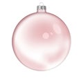 Christmas red glass transparent ball
