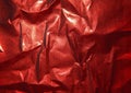 Christmas red glitter shiny abstract crumpled paper background Royalty Free Stock Photo