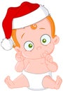 Christmas red hair baby Royalty Free Stock Photo