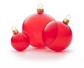 Christmas Red Ornaments Isolated Royalty Free Stock Photo