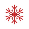 Christmas red snowflake