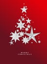 Christmas red starry background. Royalty Free Stock Photo