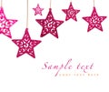 Christmas red stars Royalty Free Stock Photo
