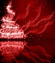 Christmas red Tree background