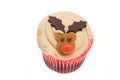 Christmas Reindeer cupcake Royalty Free Stock Photo