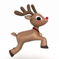 Christmas reindeer flying