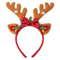 Christmas reindeer headband isolated on transparent background (PNG