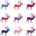 Christmas reindeer silhouette with ornament