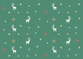 Christmas reindeer and snowflake pattern vector for Happy new years Celebration festival Royalty Free Stock Photo