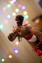 Christmas reindeer toy with lights Royalty Free Stock Photo