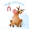 Christmas reindeer vector illustration