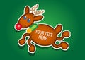 Christmas Reindeer Vector Sticker Royalty Free Stock Photo