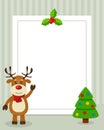 Christmas Reindeer Vertical Photo Frame