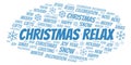 Christmas Relax word cloud Royalty Free Stock Photo