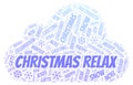 Christmas Relax word cloud Royalty Free Stock Photo