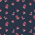 Christmas repeat pattern created with sharp corner Christmas objects, seamless pattern Royalty Free Stock Photo
