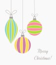 Christmas retro ornaments Royalty Free Stock Photo