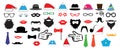 Christmas Retro Party set - Glasses, hats, lips, mustaches, masks