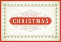 Christmas retro typographic and flourishes Royalty Free Stock Photo