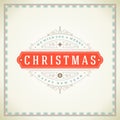 Christmas retro typographic and flourishes Royalty Free Stock Photo