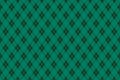 Christmas rhombus pattern. Green argyle background Royalty Free Stock Photo