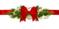 Christmas ribbon decoration. EPS 10