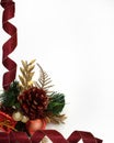 Christmas Ribbons Corner design Royalty Free Stock Photo