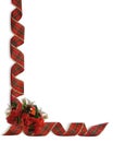 Christmas Ribbons and flowers corner Royalty Free Stock Photo