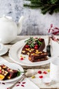 Christmas Chocolate Mosaic Cake