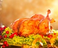 Christmas roasted turkey Royalty Free Stock Photo