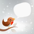 Christmas Robin Twittering