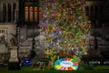 Christmas in Rome, Italy - Christmas tree in piazza Venezia Royalty Free Stock Photo