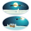 Christmas Rounded Banner with Xmas Pictures