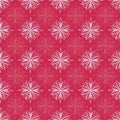 Christmas Ruby Red Snowflake Pattern Seamless Vector Print Royalty Free Stock Photo