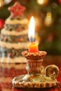 Christmas rustic small candle