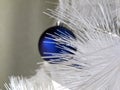 A big blue Christmas ball decoration on the Christmas tree Royalty Free Stock Photo